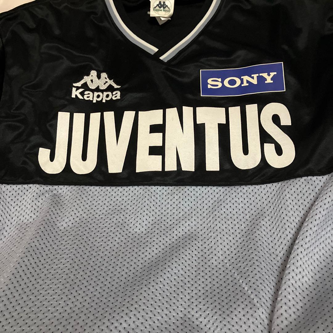 美品 ヴィンテージ 激レア Kappa ユベントスプラシャツ XL 長袖 黒灰