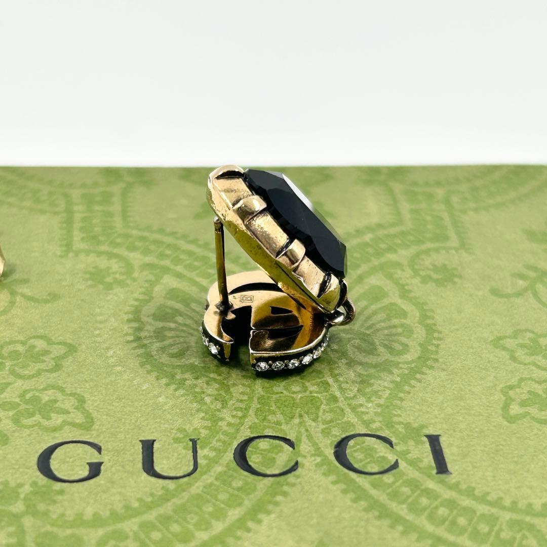 美品✨ グッチ ピアス マーモント ラインストーン クリスタ