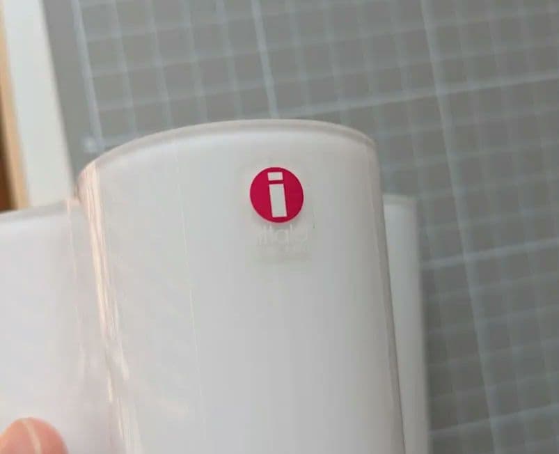 美品 イッタラ アアルト ベース 旧ロゴ 95mm ヴィンテージ ホワイト