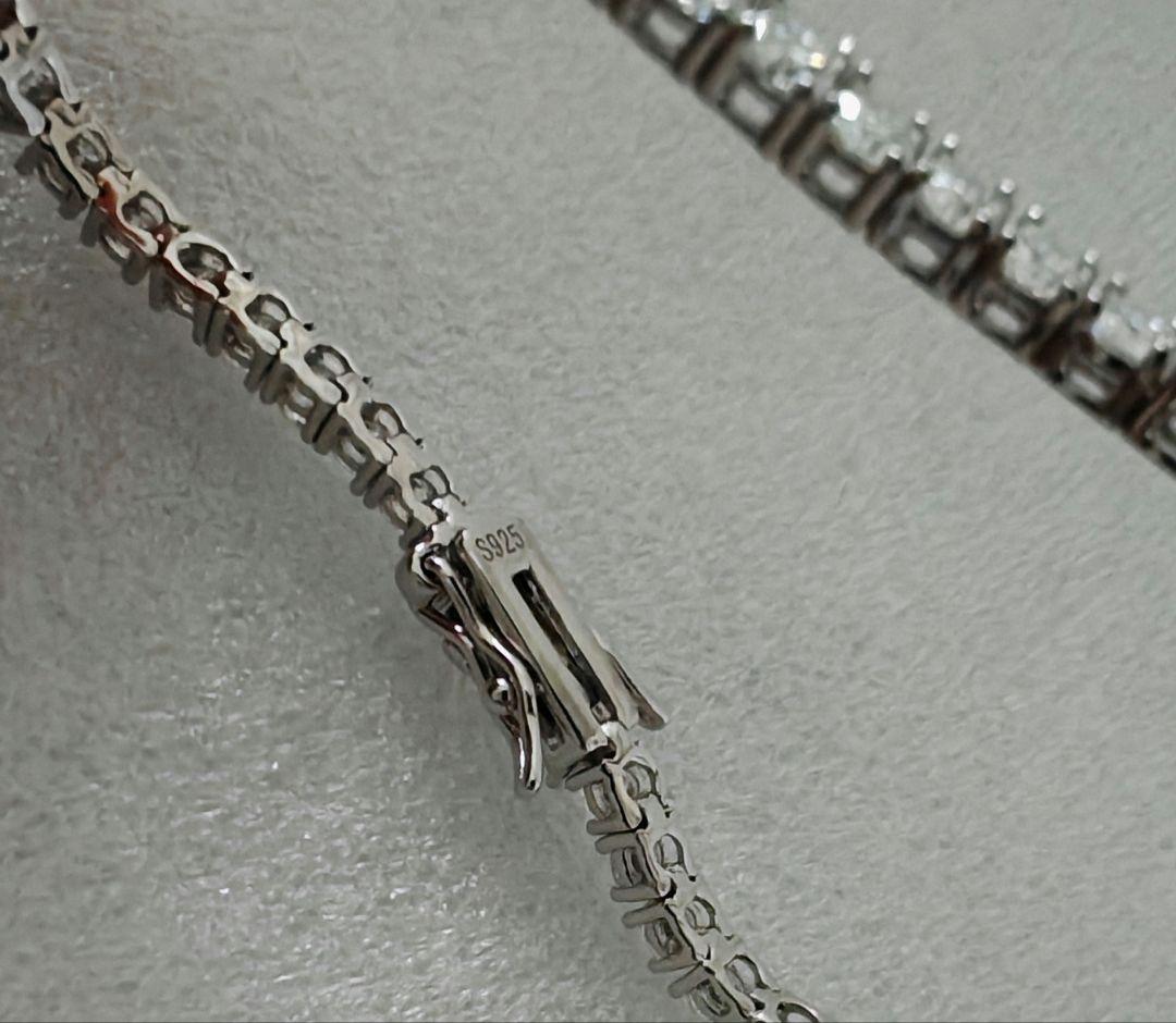 Dカラー（完全無色、最高ランク）　モアサナイト　ブレスレット　0.1c　6-15