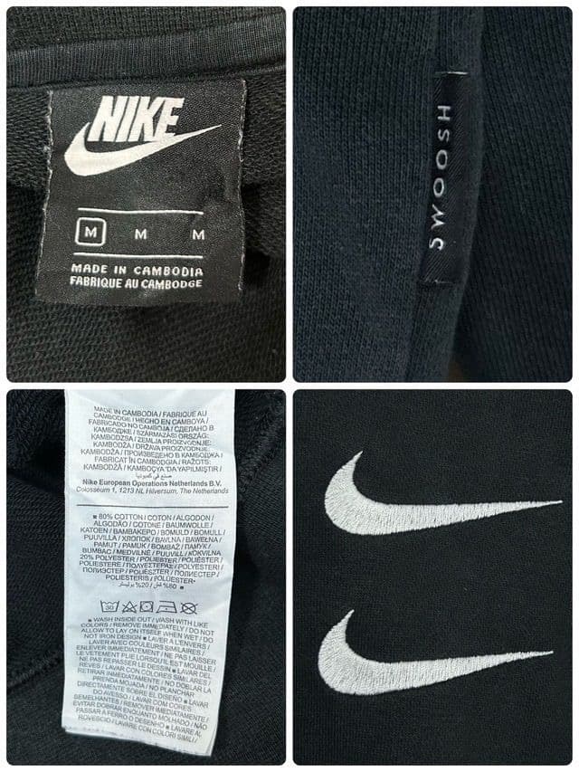 NIKE ナイキ ダブルスウッシュ 刺繍ロゴ バックプリント スウェット