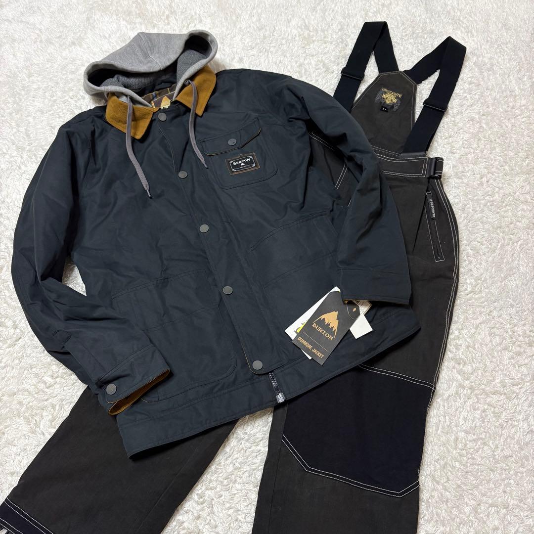 新品　Burton バートン　スノボージャケット　上下　フード　ブラック　L/M BURTON（バートン） 日本正規品 スノーボード ウェア ジャケット