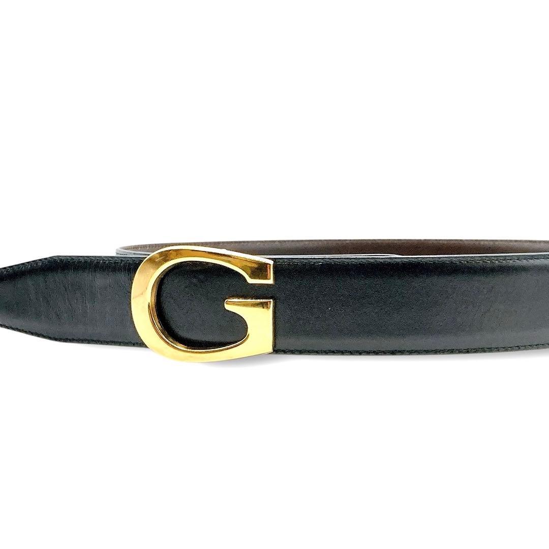 極美品✨GUCCI グッチ　レザーベルト　ブラック　ブラウン　リバーシブル GUCCI（グッチ） スーツベルト フォーマルベルト メンズ リバーシブル