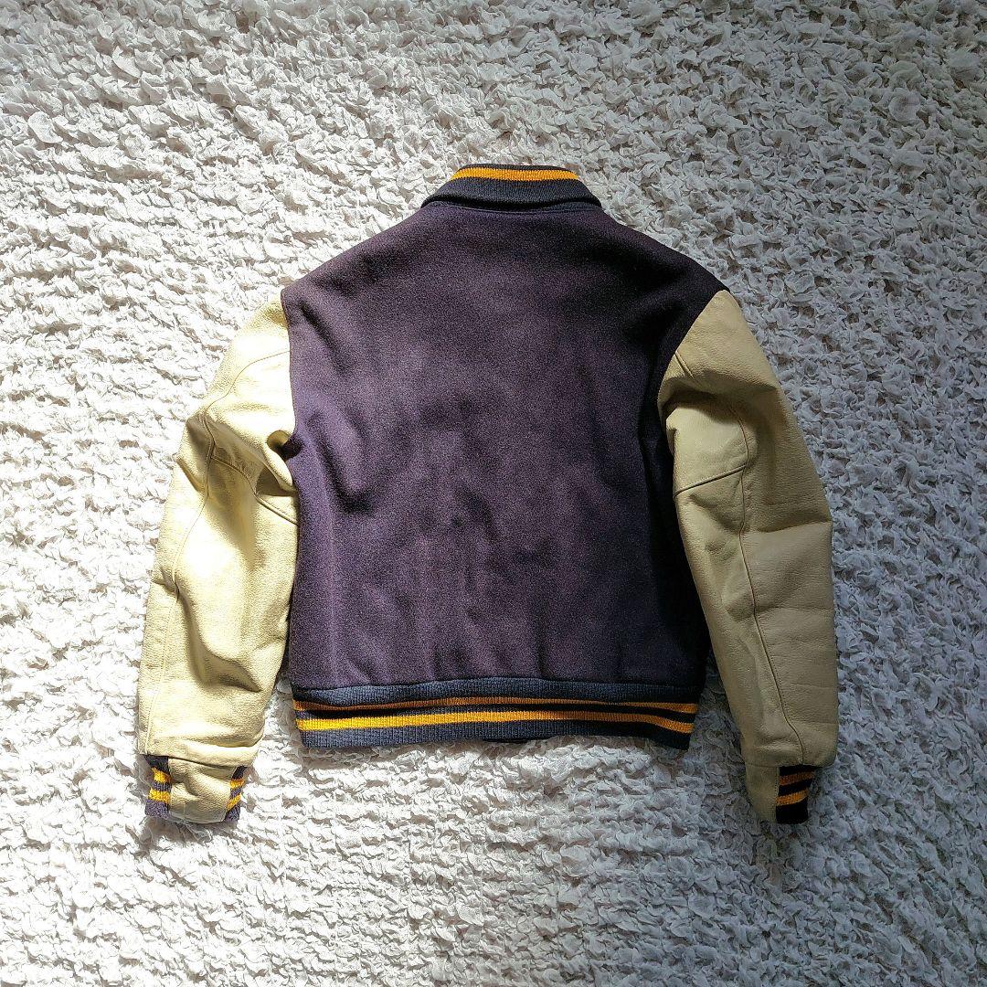 80s USA製 革タグ✨Golden Bear スタジャン 中綿キルティング