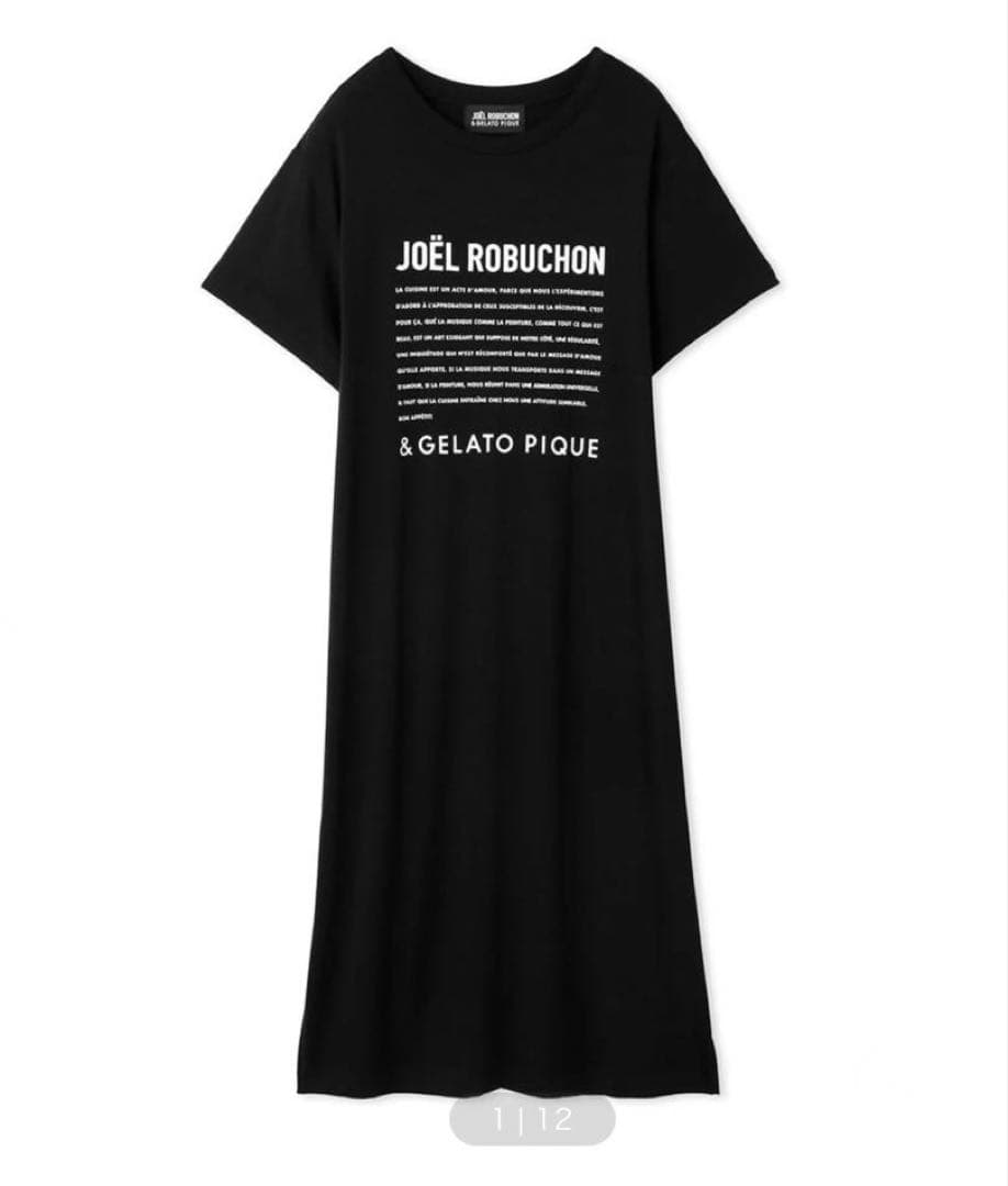 ジェラートピケ 接触冷感 ROBUCHON レーヨンロゴワンピース ロブション