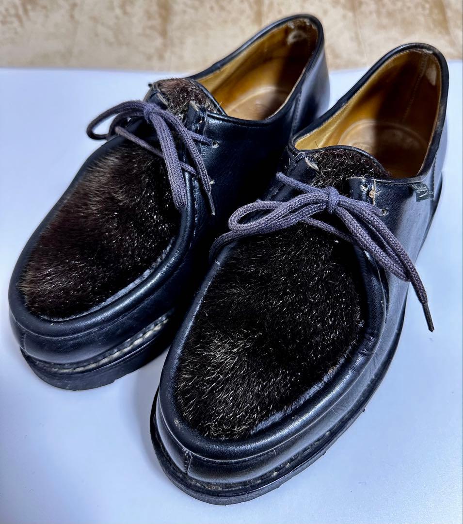 パラブーツ　ミカエル　フォック　アザラシ　39黒　廃盤 PARABOOT】パラブーツ ミカエル フォック アザラシファー ブラック