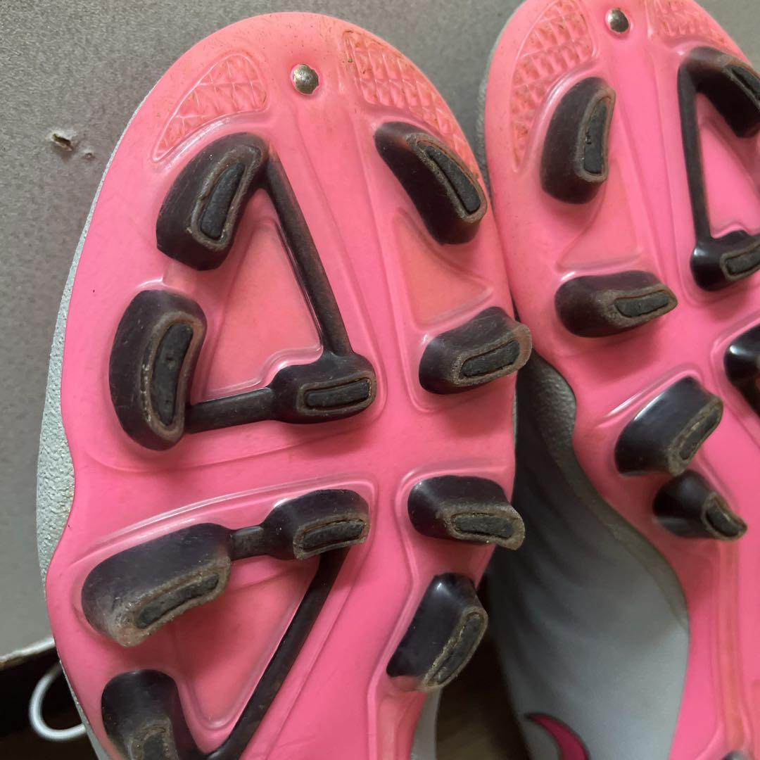 ナイキ マーキュリアル ヴェイパー X HG-Vグレー ピンク 27.5cm