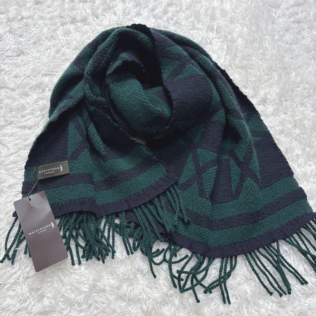 新品】マッキントッシュロンドン ウールカシミヤ グリーン ネイビー