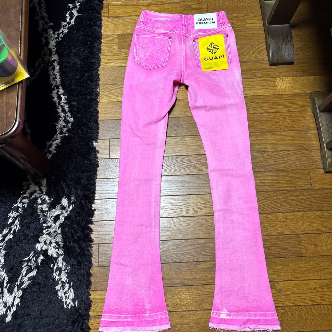 GUAPIフレアパンツ28 GUAPI 星柄 フレアパンツ28インチ GUAPI 星柄