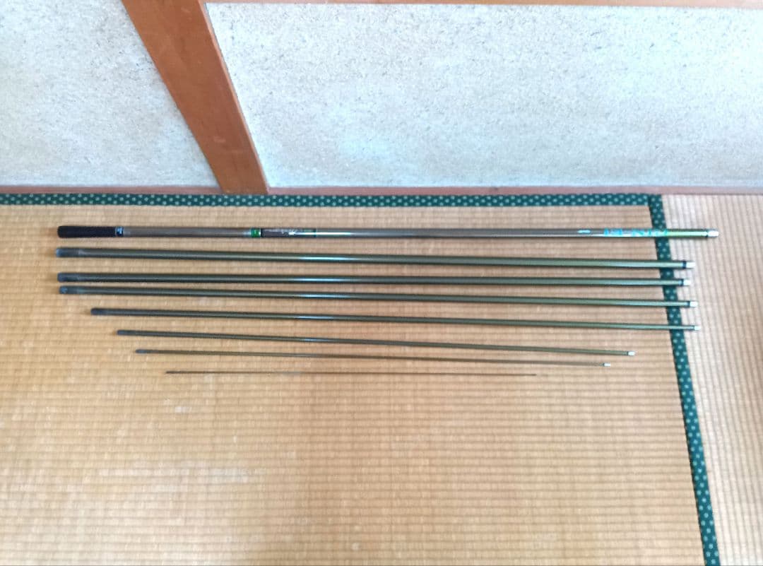 鮎竿 ダイワ銀影 エアトルク1―90SX 全長9m 替穂先、竿袋、ロッド