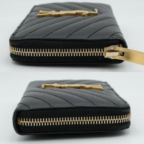 美品】サンローラン モノグラム フルジップ ウォレット 長財布 Vステッチ