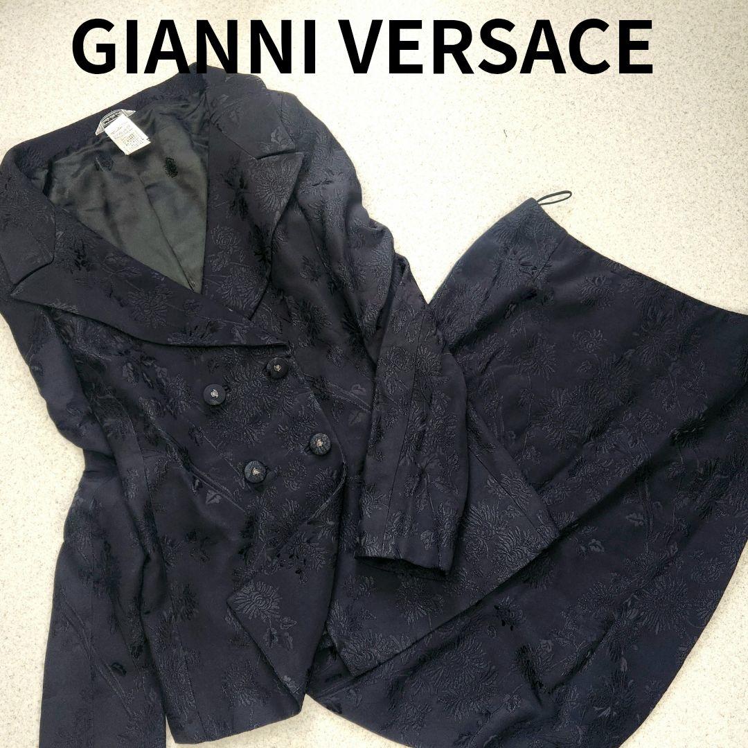 極美品✨ヴェルサーチ メデューサ アジアン ジャガード フラワー スーツ ダブル Versace JP | Versace