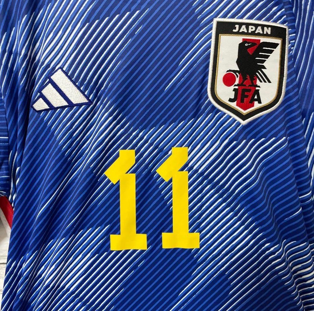 adidasサッカー日本代表 2022 W杯 ユニフォーム 久保建英 2XL - メルカリ