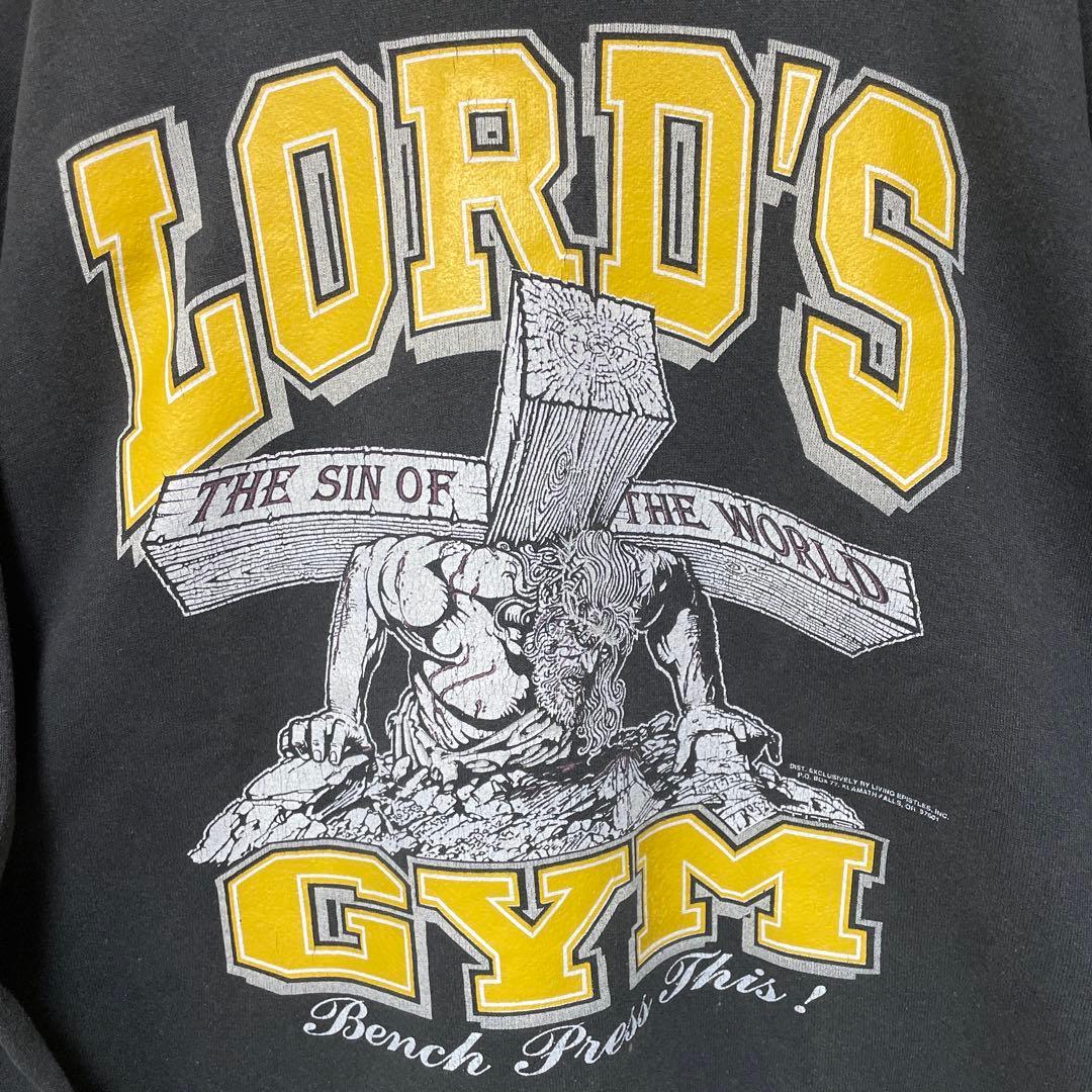 90s vintage LORD'S GYM ブラックスウェット ヴィンテージ