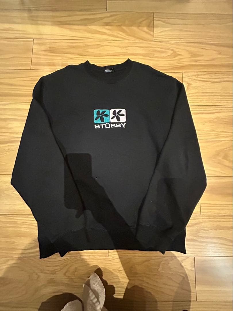 Stussy ブラック トレーナー XL