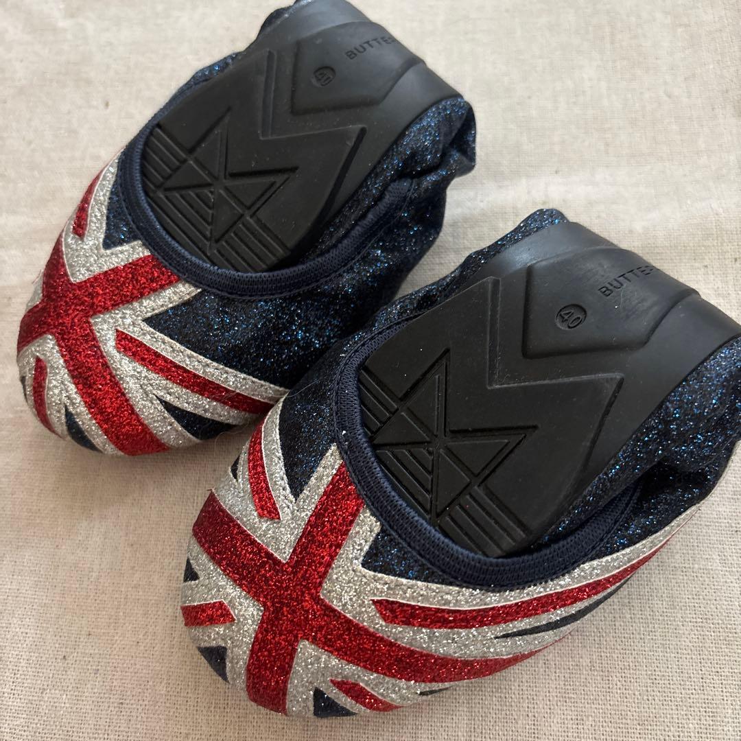 バタフライツイスト/JACQUI GLITTER（G-NVY/RED）40 - メルカリ