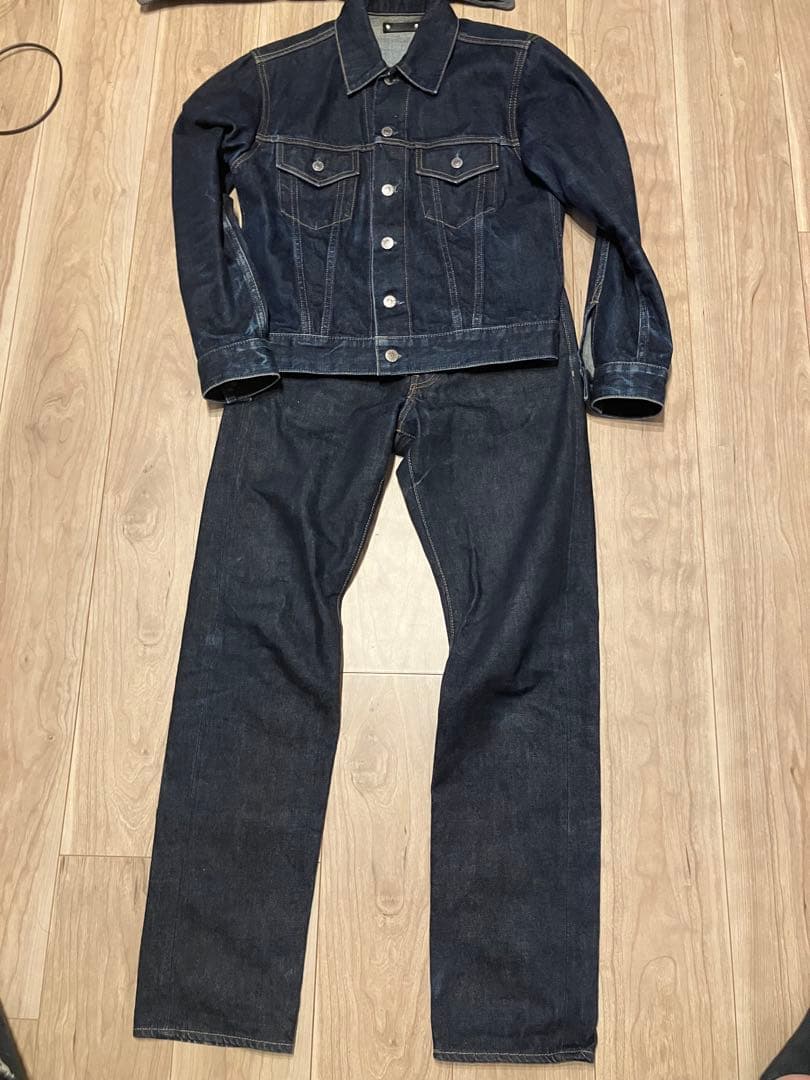 キムタク 私物 着 MINEDENIM デニムセットアップ ジャケット＋パンツ