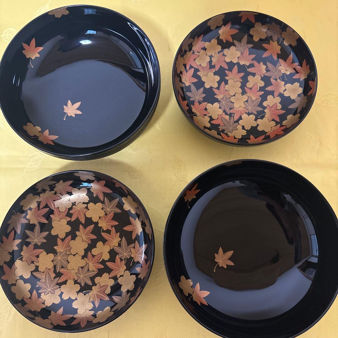 輪島塗 春秋蒔絵 蓋付き煮物椀 ペア 13 輪島塗 夫婦雑煮椀／松島蒔絵／ペア | 輪島塗 加藤漆器店 公式