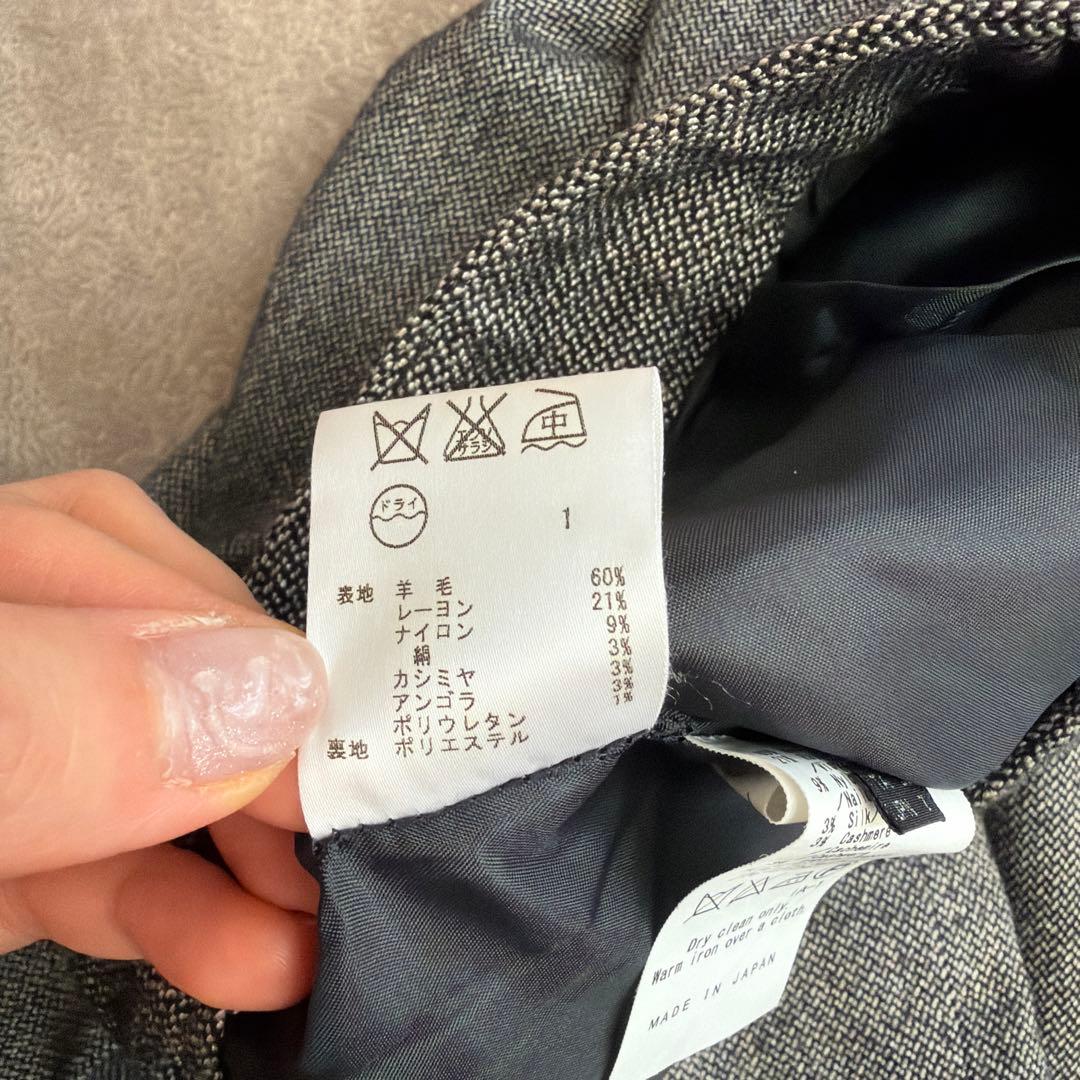 美品 iCB オンワード樫山 ダークグレー スーツ 上下セット通勤 人卒園