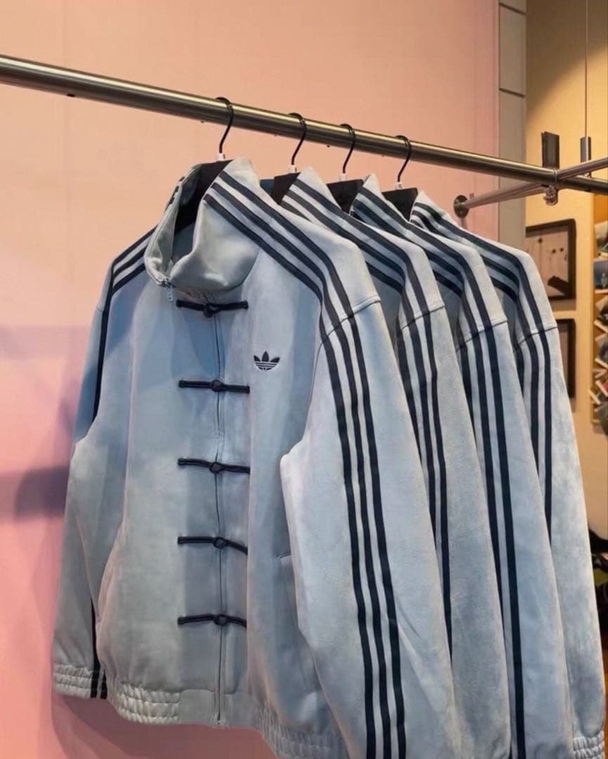 海外限定M Adidas CTT ジャケット ライトブルー KT3846 - メルカリ