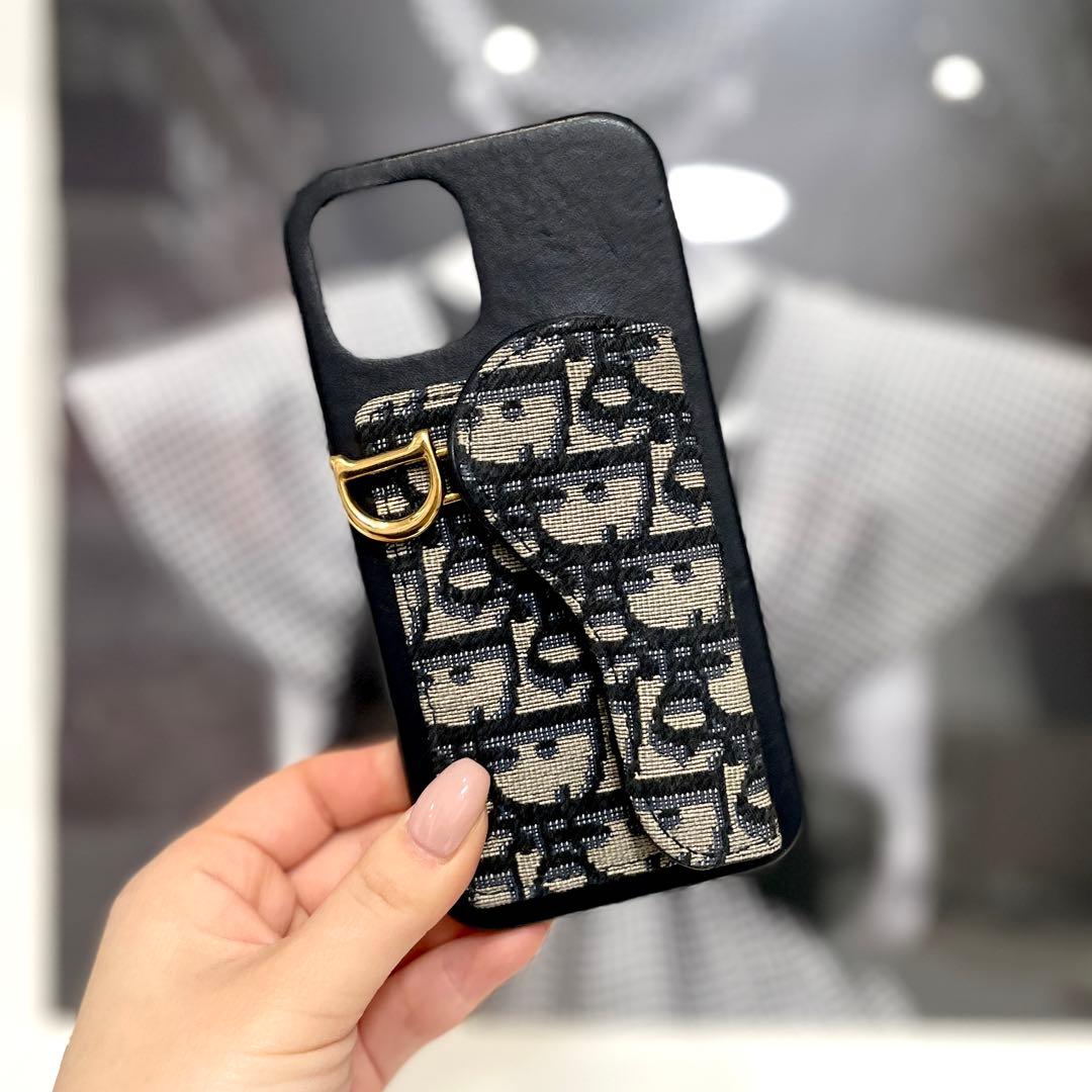 Dior ディオール サドル オブリーク iPhoneケース