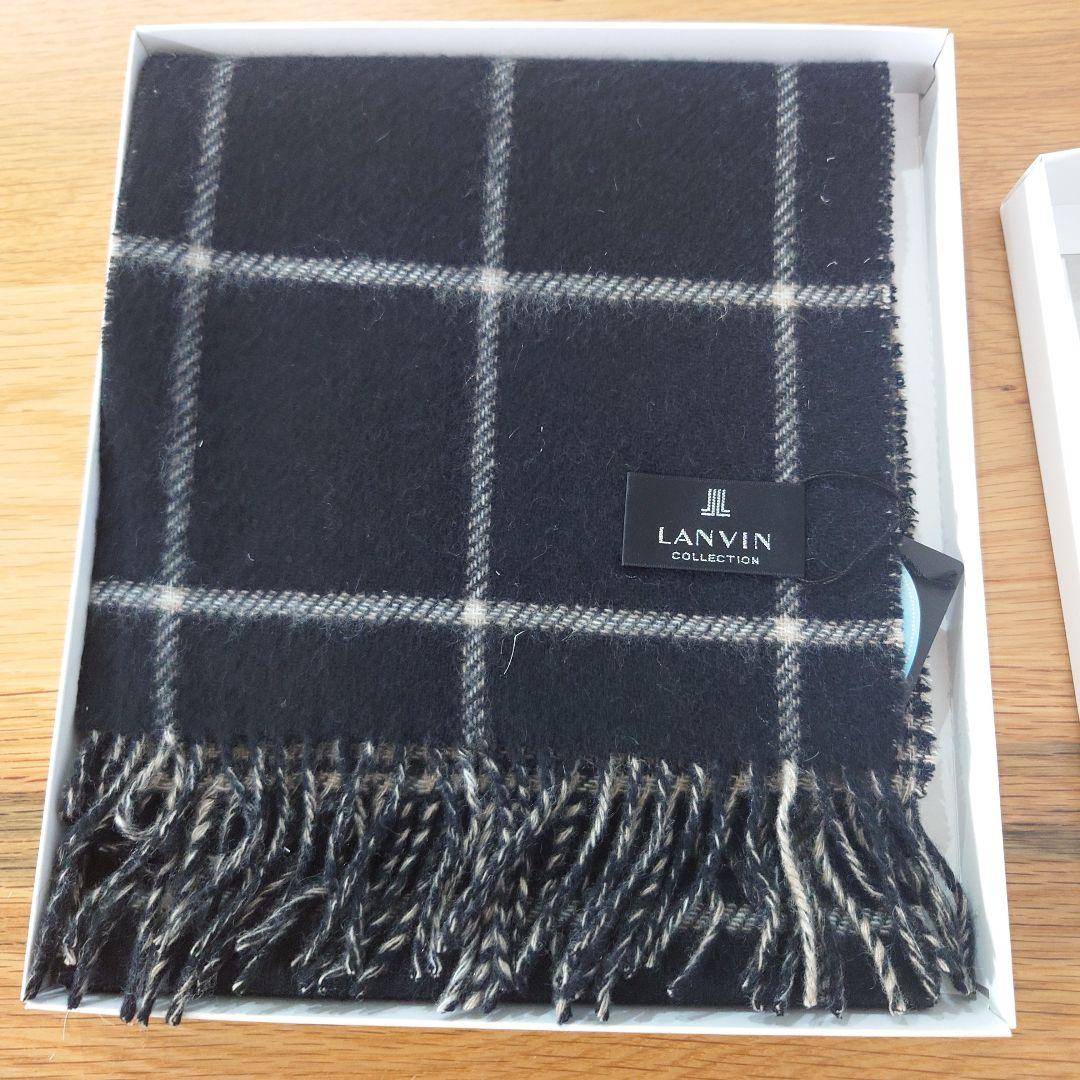 LANVIN COLLECTION チェック柄マフラー LANVIN COLLECTION ランバン コレクション カシミヤ チェックマフラー
