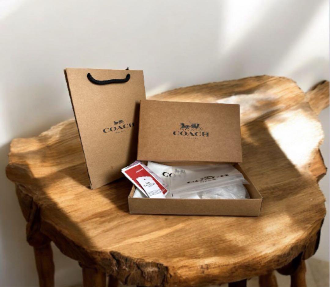 《新品》COACH 長財布《新品》ブラウンレッド 長財布