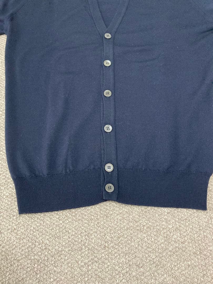 新品】JOHN SMEDLEY カーディガン/BURLEY ネイビー 新しい
