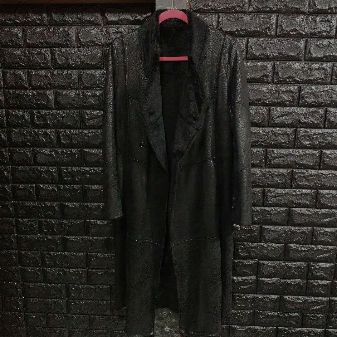 希少トルネードマートフェイクレザー ムートンクロコダイル柄ロング