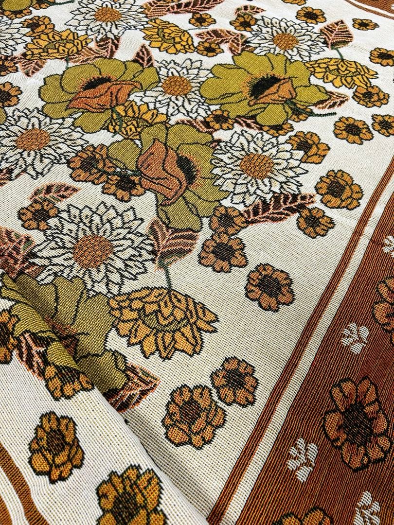 美品 old sea Rug blanket ラグマットブランケット マルチに