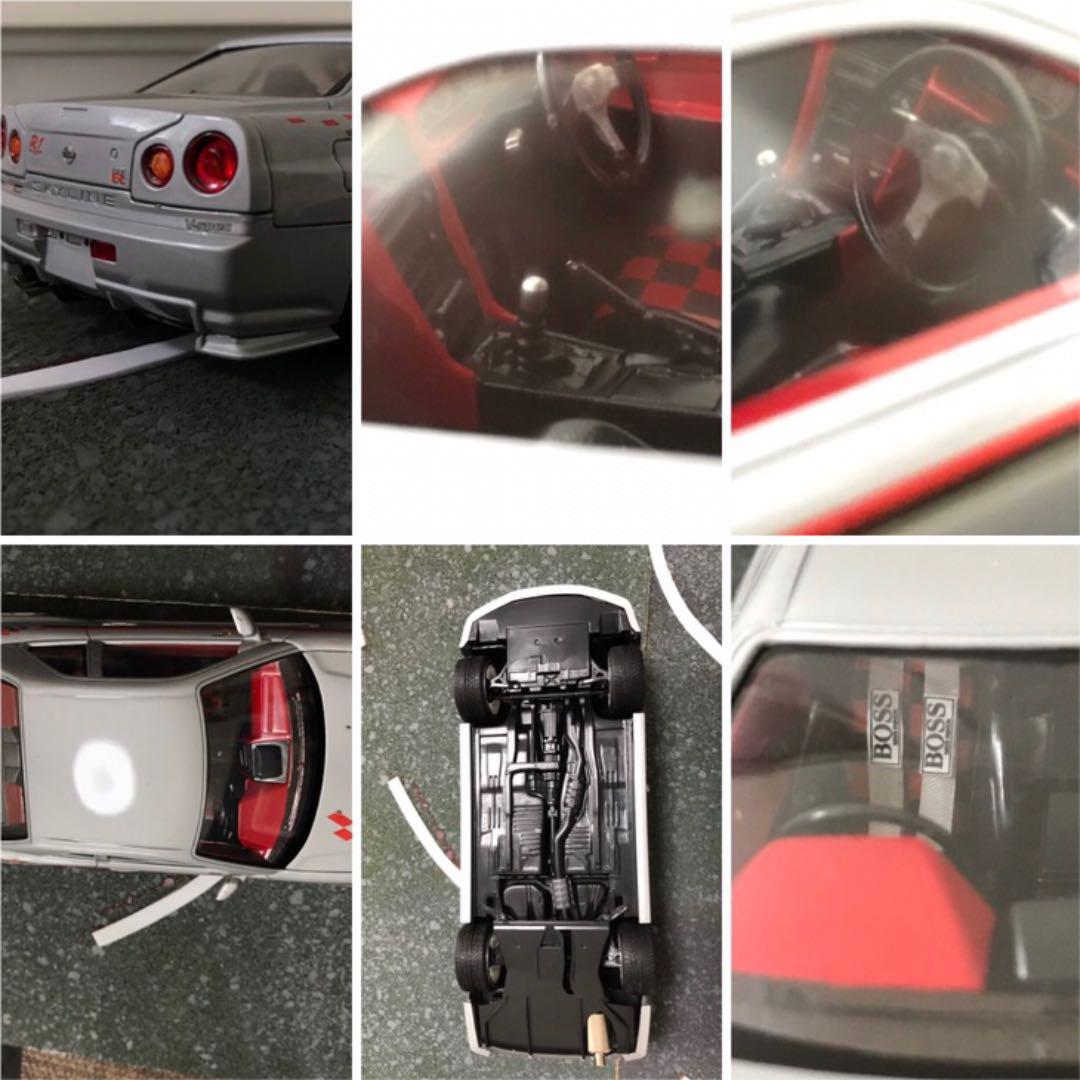 1/24 スカイライン R34 プラモ 完成品 クリア磨き上げ - メルカリ