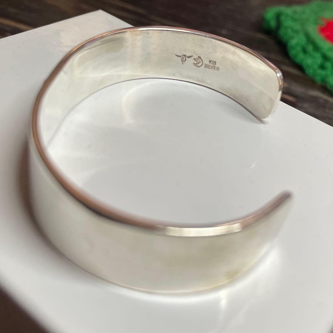 タディ&キング 平打ち バングル k18 ロングホーン S メンズ レディース