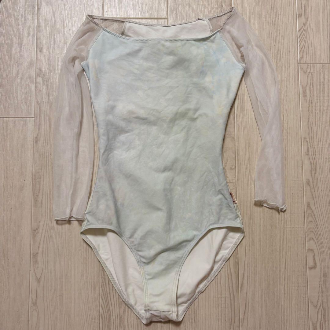 チャコットNela ライン 7分袖レオタード アクアグリーン バレエ ミント M