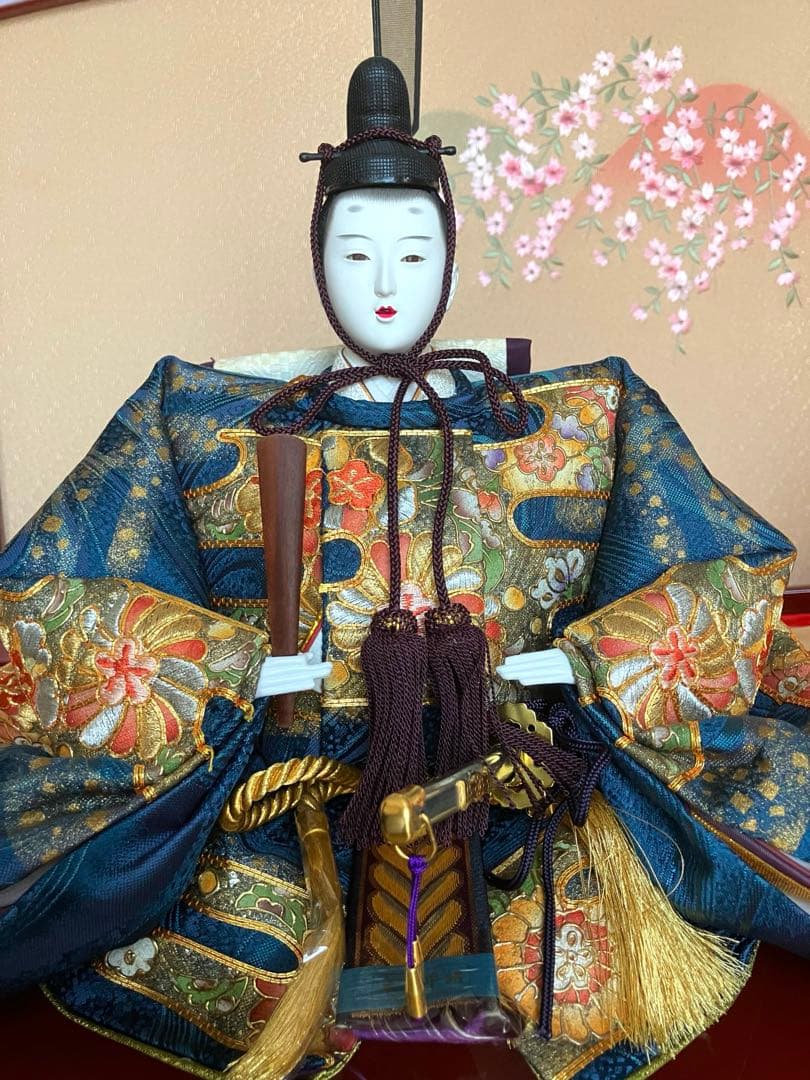 御京雛②平安春峰作 雛人形 三段飾り お雛様 京都西陣織り ひな人形