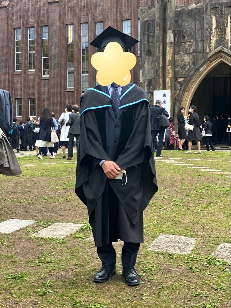 東京大学 アカデミックガウン一式 学士 Sサイズ（教育学部ワッペン付