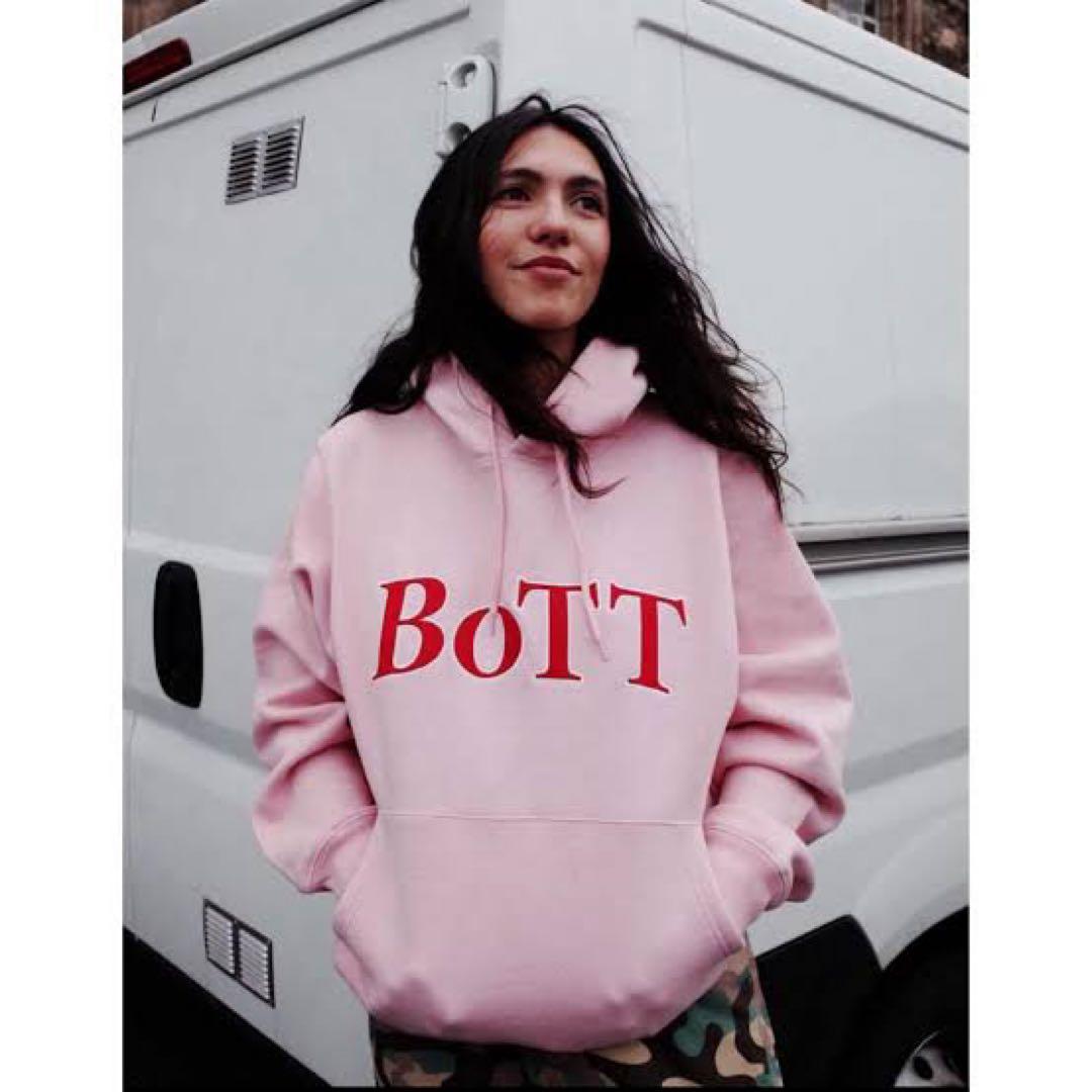 BoTT ロゴ フード付きパーカー ピンク - メルカリ