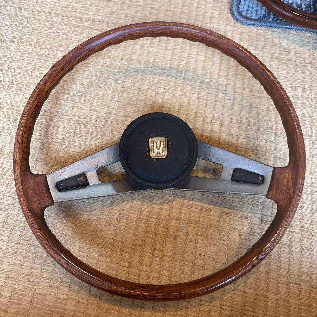 ホンダ シビック ウッド ステアリングホイール ハンドル 旧車 当時物 ホンダ シビック ウッド ステアリングホイール ハンドル 旧車 当時物