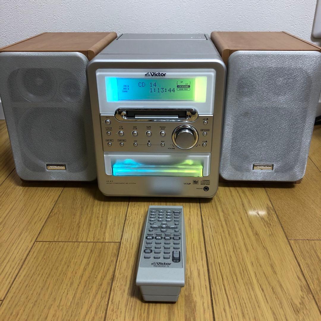 Victor ビクター コンポ スピーカー CD MD ラジオ カセット オーディオ