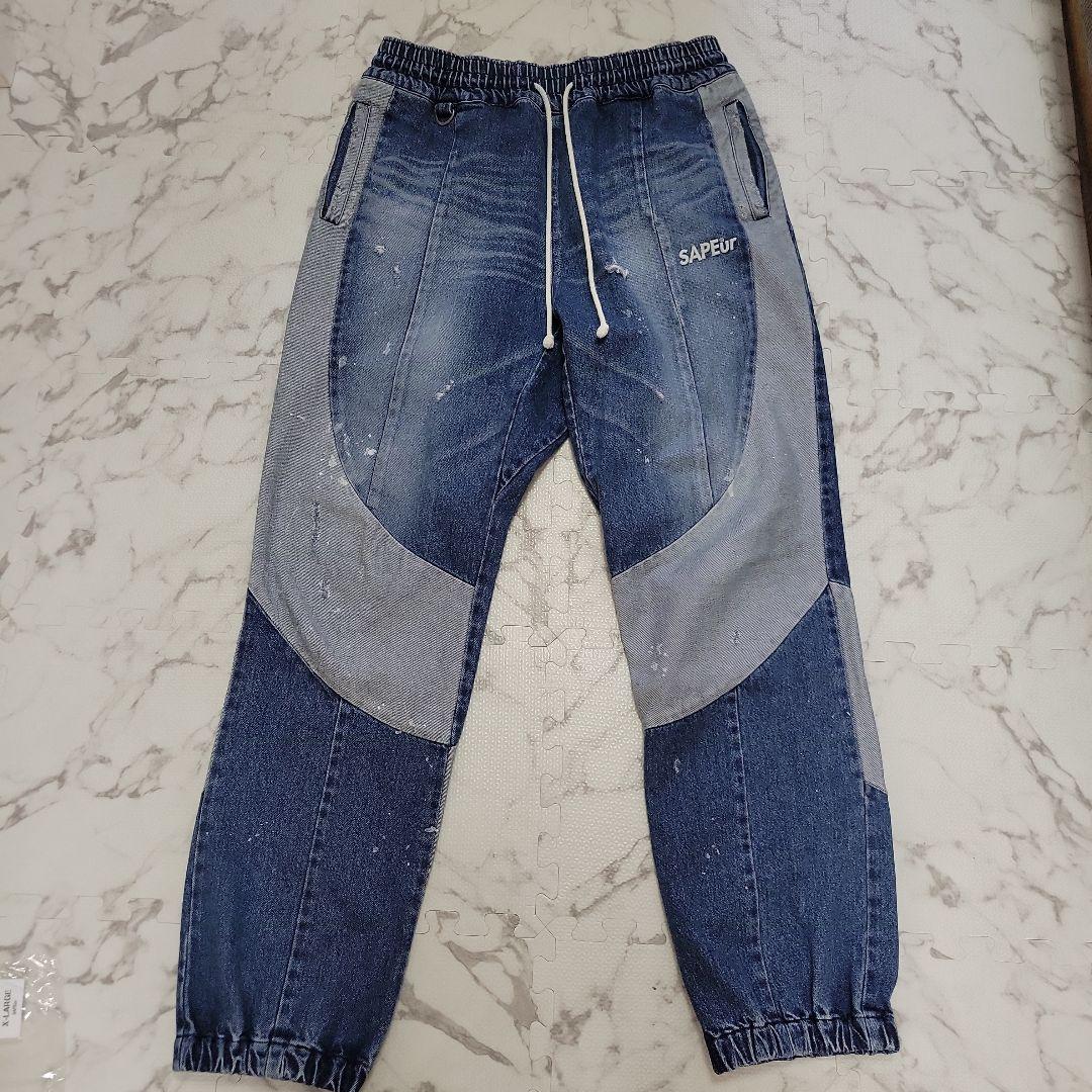 サプール SAPEUR sapeur デニムトラックパンツ ファーストモデル
