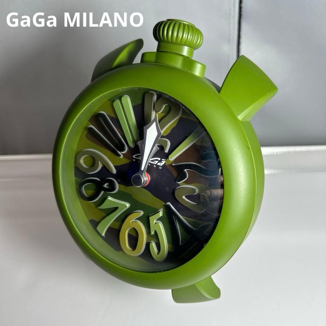 美品 GaGa MILANO ガガミラノ 目覚まし時計 迷彩 時計 動作確認済み GaGa Milano ガガミラノ 美品 GaGa MILANO ガガミラノ 目覚まし時計