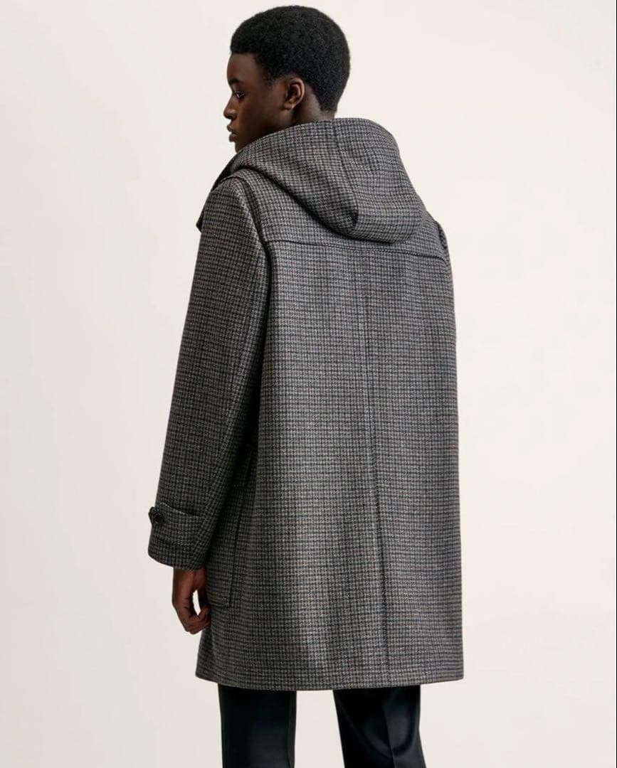 近年モデル 最高級ダンヒル ハウンドトゥース ダッフルコート 千鳥柄