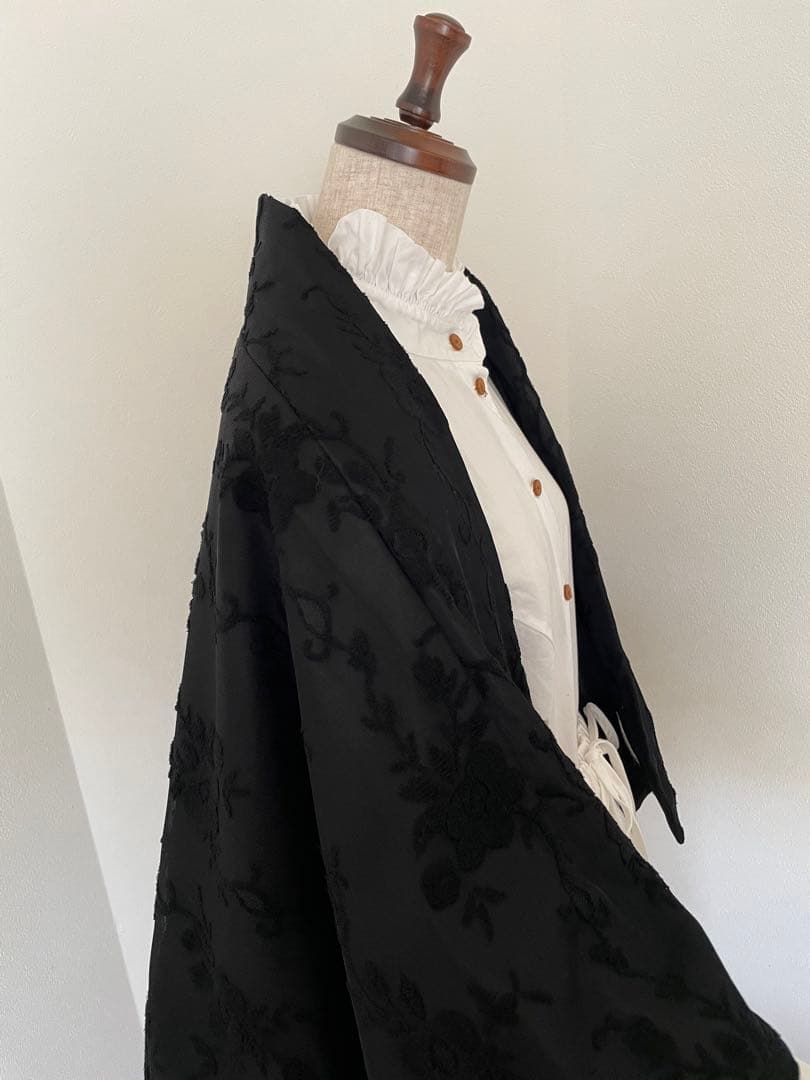 tricot Comme des Garçons】フローラル中綿変形ポンチョ