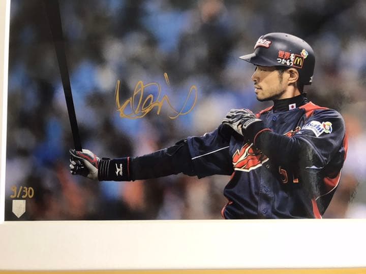 ☆イチロー直筆サイン入りフォト☆写真☆2009年WBC☆証明書+