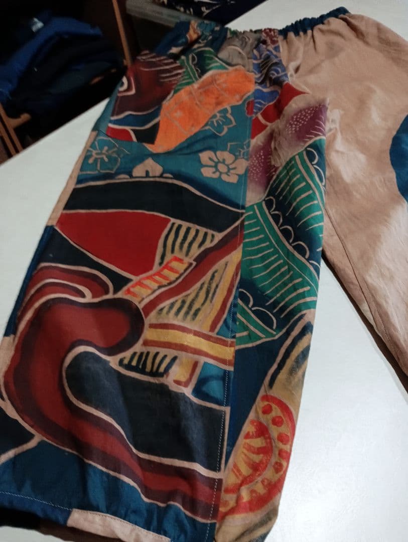 ジ*ョ様 ☆家紋幟旗のパンツ☆柿渋染☆