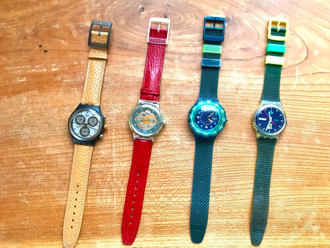 SWATCH 4本セット クロノグラフ 90年代 未使用 Bセット - メルカリ