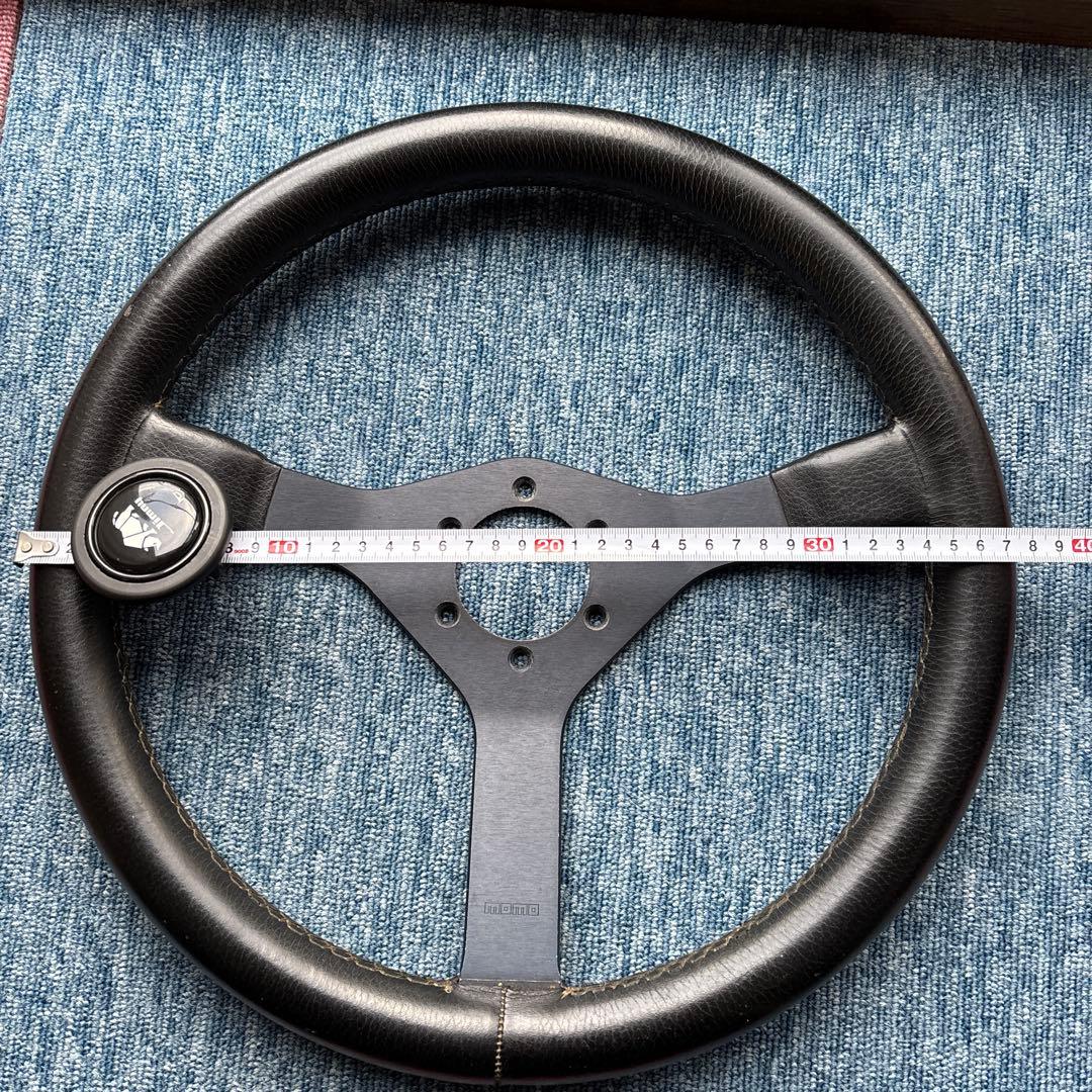 MOMO ステアリング 3スポーク 黒 - メルカリ