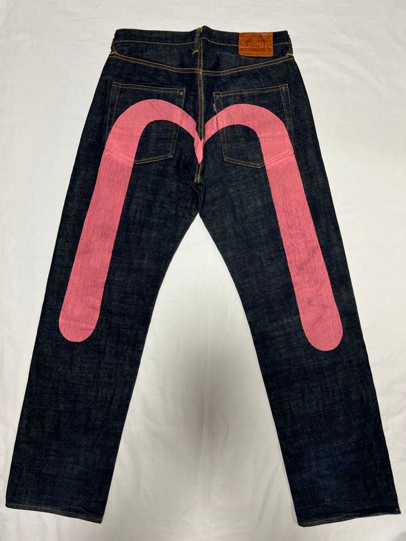 EVISU 朱耳Special 2001 34×35 ピンク大黒　ビックカモメ EVISU エヴィス 大黒 赤耳 デニム ビックカモメ ピンクカモメ W32