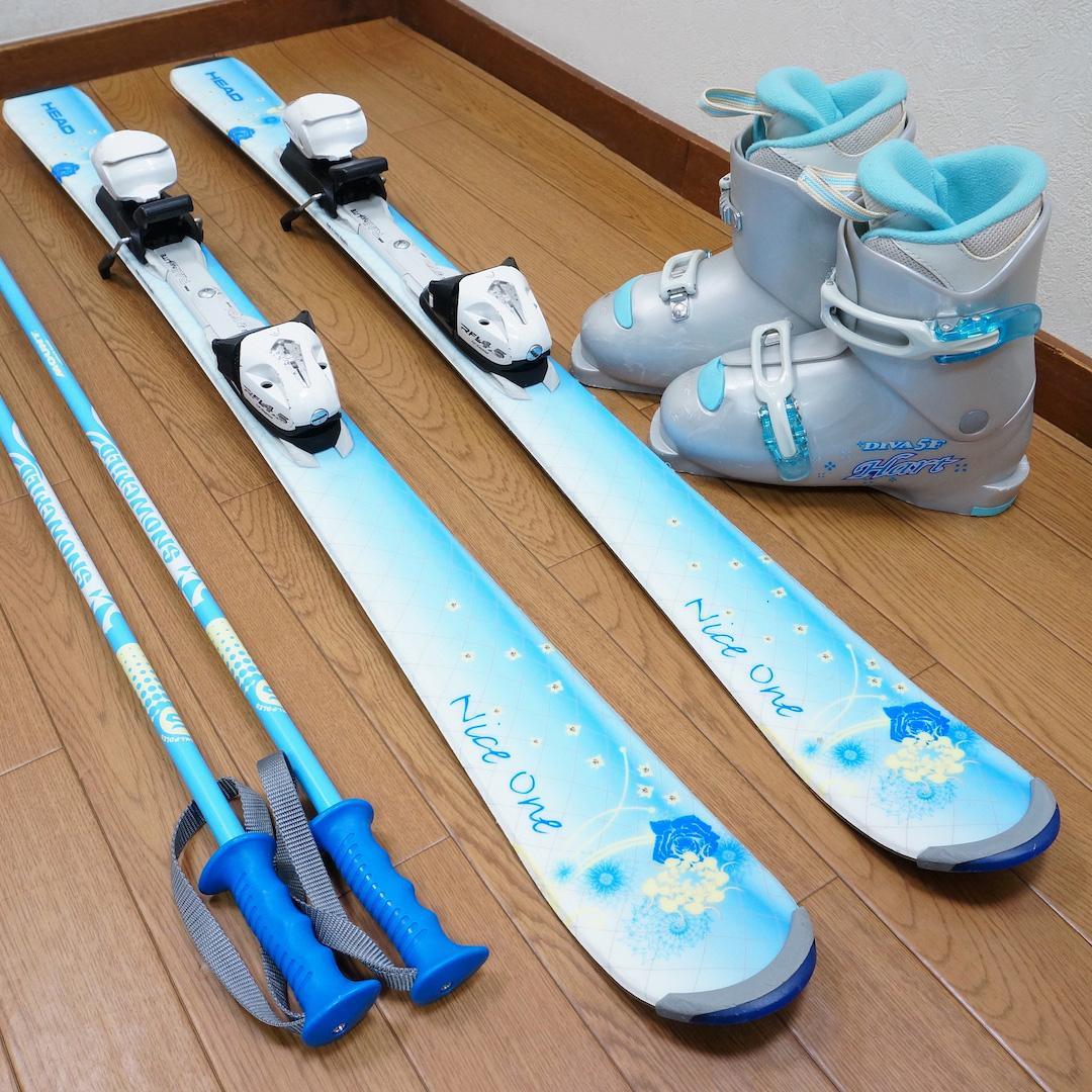 メンテ済 117cm 靴21cm HEAD カービングスキーセット (120 - メルカリ