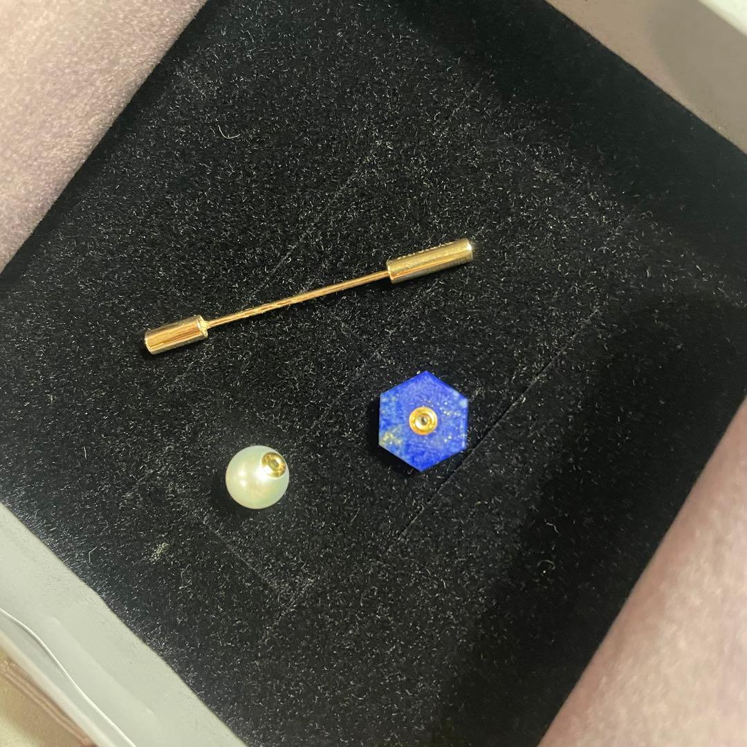 ヒロタカ　\"Spear\" ピアス / ラピスラズリ&アコヤパール