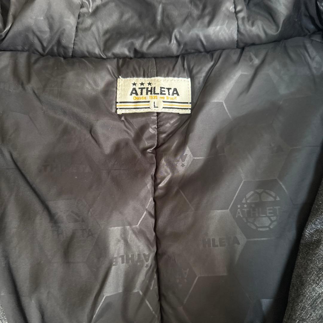 美品】ATHLETA アスレタ 中綿入ハーフコート グレー Lサイズ - メルカリ